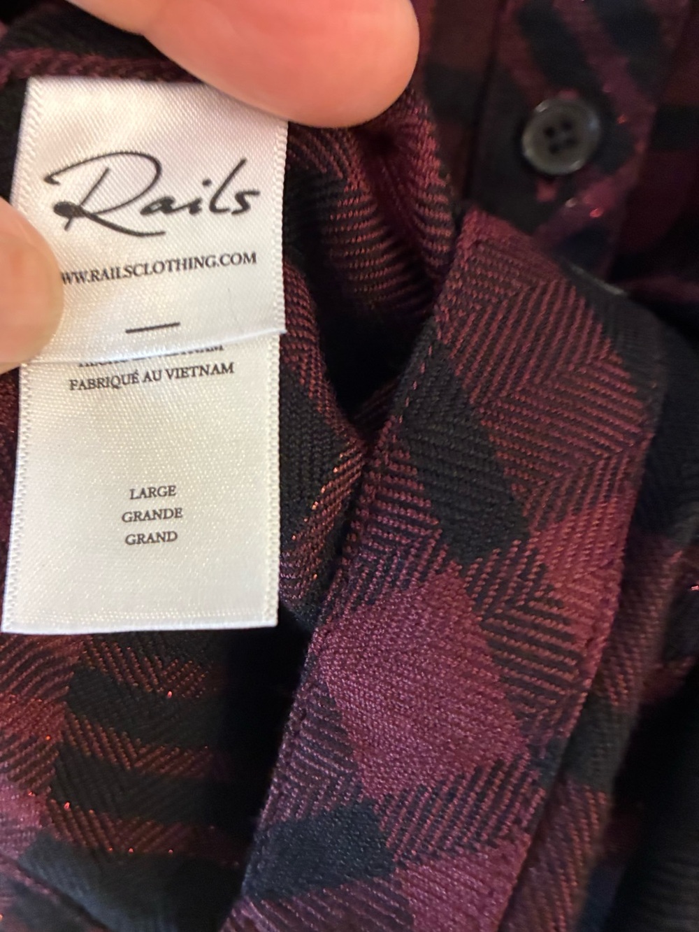 NEW! RAILS HUNTER Black Merlot Lurex - Picture 8 of 11